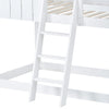 Wooden Bunk Beds 3FT Treehouse Loft Bed Kids Mid-Sleeper Cabin Bed 90x190 White