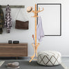 Coat Rack Free Standing Coat Rack Entryway Wooden Coat Tree Stand Beige