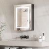 LED Bathroom Mirror Cabinet w/ Shelf Wall Mounted Illuminate Touch Switch Black
