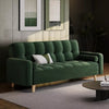 Modern Velvet 3-Seater Sofa Bed Futon Click Clack Couch for living room