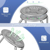 Set of 6 Metal Stacking Stools Round Nesting Bar Stool with X-shape Connection