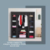 Fabric Canvas Wardrobe With Hanging Rail Shelving Clothes Storage Large Cupboard