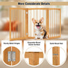 3-Panel Wooden Pet Fence House Doorway Hallway Stairs Porch Natural