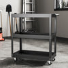 Steel Workshop Garage Tool Storage Trolley Wheel Cart 3 Tier Shelf Heavy Duty UK