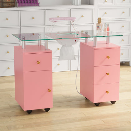 Manicure Nail Table Nail Beauty Technician Desk Art Workstation + Dust Collector