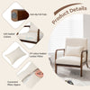 Modern Accent Chair Leisure Chair with Lumbar Pillow Fabric Reading Armchair