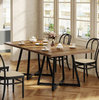Tribesigns Dining Table For 4 People, Industrial Style, Sturdy Metal Frame, 80 X