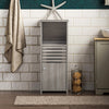 Bathroom Cabinet Grey Oak Single Door Wooden Cupboard Storage Rack Furniture UK