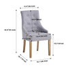 4x Grey Wood Dining Chairs Rivet Armchairs&White Marble MDF Top Dining Table Set