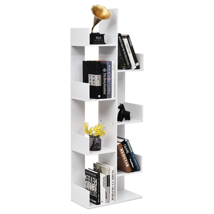 8 Tier Bookshelf Storage Display Floor Standing Bookcase Shelving Organizer Home