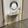 Glam Rectangle Real Marble Console Table Lounge Porch Sofa Side Table Standing