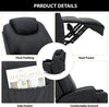 Heating 8-Point Massage Recliner Swivel Chair Sofa w/ Remote Control XMAS Gift