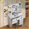 Dressing Table With Led Mirror Drawers Stool Set Makeup Desk Vanity Table Lights