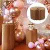 Folding Paper Display Rack Flower Column Plinth Cake Stand for Wedding Party UK