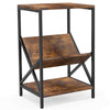Record Holder Shelf 3-Tier Record Player Stand w/ V-Shaped Magazine Holder
