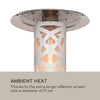 Gas Patio Heater Outdoor Heating 50 mBar 11.2 kW 360 ° View Portable Silver
