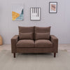 2 Seater faux leather/Linen Fabric Love Seat Sofa Armchair with Footstool Couch