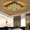 Crystal LED Ceiling Light Modern Square Chrome Lamp Fitting Pendant Chandelier