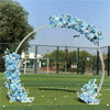 Heavy Duty Metal Double Pole Round Wedding Backdrop Stand Arch Garden Arbor Deco