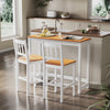 Bar Dining Table and 2 Chairs Set Breakfast Kitchen Solid Pine Wood Bistro Table