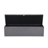 Ottoman Storage Box Chesterfield Velvet Fabric Toy Box Bench Footstool 135x41cm