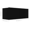 SVV 2 Piece TV Cabinet Set Black Engineered Wood