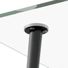 Rectangle Tempered Glass Top Dining Table 120cm Modern Kitchen Furniture Table
