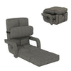 Floor Folding Chair 14 Positions Adjustable Floor Lazy Chair with Armrest Single