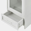 Bathroom Storage Cabinet 3 Tier White with Adjistable Shelves Standing Floor