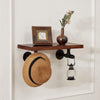 Industrial Rustic Floating Shelves Pipe Shelf Steampunk Shelving Brackets DIY