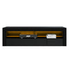 Black TV Unit Stand Cabinet Sideboard High Gloss Front & Matt Body RGB LED Light