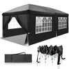 10x20FT Pop-Up Gazebo Waterproof Party Tent Folding Canopy With 6 SideWalls 3x6M