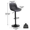 2PC/Set Bar Stools Adjustable Swivel Leather Pub Chair Kitchen Dining Chairs Set