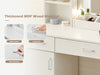 Dressing Table Makeup Vanity Desk With LED Lighted Mirror & 2 Drawers 1 cabinet