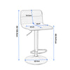 1/2/4/6x Breakfast Bar Stool w/ Backrest Gas Lift Swivel Adjustable Pub Stool