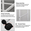 Solid Wood Coat Rack Stand Clothes Hanging Rail Rack Shelf Closet Portable Use