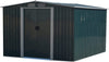 Garden Storage Shed Metal Outdoor Box w/ Base for Backyard Bike Tool 4ft-10ft