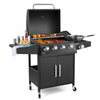 Deluxe Gas BBQ Grill Stainless Steel 4 Burner + 1 Side Outdoor Barbecue