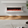 Electric Fireplace 12 Media Flame Insert LED Panoramic Living Room Heater Wifi