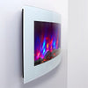 2025 TRUFLAME™ FLAME EFFECT LOG WHITE GLASS CURVED WALL MOUNTED ELECTRIC FIRE