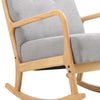 Fireside Sofa Padded Lounge Armchair Accent Rocking Chair Solid Wooden Frame UK