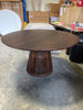 Remi Round Solid Mango Wood Dining Table Walnut 1.4m (96)