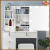 Dressing Table Makeup Desk With Slid Mirror 6 Drawers Stool Vanity Set Bedroom