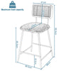 1/2/4/6x Bar Stool Breakfast Kitchen Pub Counter Chair with Backrest Footrest