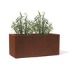 Red Rust Trough Plant Pot Garden Patio Planter Tub Outdoor Landscape Flower Box