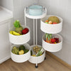 Mobile Metal Kitchen Rotating Storage Trolley Cart Utility Vegetable Shelf Rack