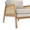 Modern 1 Seater Single Armchair Couch Sofa Wooden Fabric w/ Cushion Lounger Seat