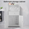 White Bathroom Storage Cabinet Floor Standing Cupboard Corner Unit Toilet Shelf