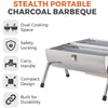 Stainless Steel Portable Barrel Barbecue Outdoor Garden BBQ Grill Cooking Stoves