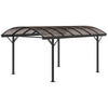 5x3m Garden Aluminium Pergola Gazebo Carport with Polycarbonate Roof